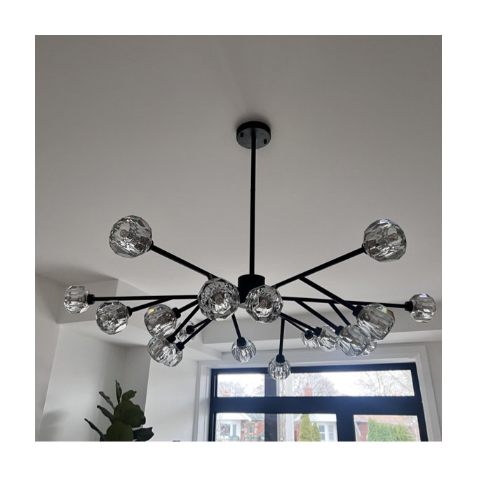 Everly Quinn Unique 18 - Light Modern Sputnik Chandelier with LED